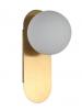 PING G9 Oblong Satin Brass & Opal Diffuser Wall Light IP44